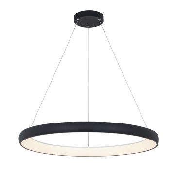 Lampa suspendata dimabila ACRILIA - Negru / Ø 80cm