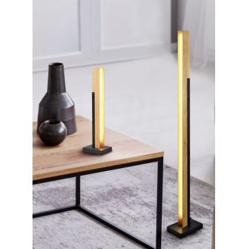 Lampadar Kerala, TRIO, 19x13x120 cm, 16W, 1x SMD, metal, negru mat/natur