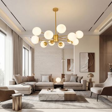 LUSTRA 12 BRATE COSMO GOLD 12xE27 900x680MM IP20 - Default Title