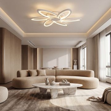 LUSTRA LED 108W CU 6 BRATE 3 CULORI 3000K/4000K/6500K + IR 700X700X100MM - Default Title