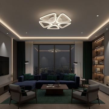 LUSTRA LED 80W CU 5 BRATE 3 CULORI+IR 470mm x 85mm - Default Title