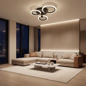 LUSTRA LED CERCURI 40W CU 3 BRATE 3 CULORI+IR 440mm x 150mm - Default Title