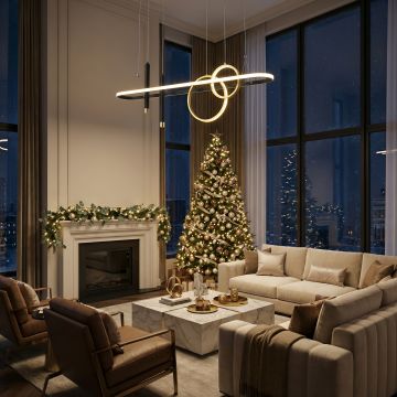 Lustra led cu telecomanda APODIS 116W/5500LM 2700K-6500K - Default Title