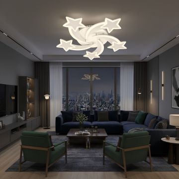 Lustra led dimabila STEA 110W cu 5 brate 3 CULORI+IR - Default Title