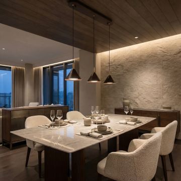 Lustra led Gemini cafenie 24W/1900LM 3000K-6500K - Default Title