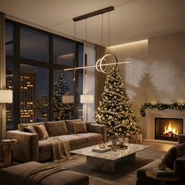 Lustra led maro cu telecomanda CAELI 82W/4000LM 2700K-6500K - Default Title