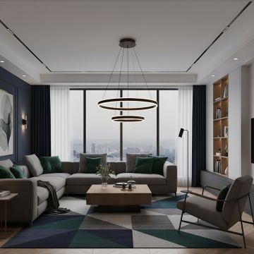 Lustra Led Pe Cablu Ajustabila 165W / 400Mm X 600Mm - Default Title