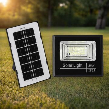 Proiector cu Panou Solar Monocristalin si telecomanda - 25W/6500k - Default Title