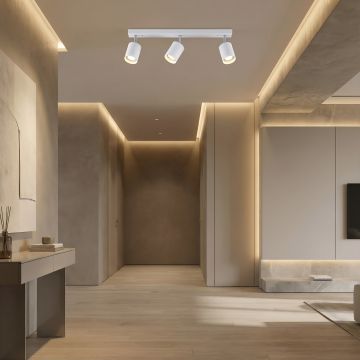 Spot Liniar Reglabil Alb 3 X GU10 450m - Default Title