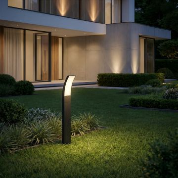STALP LED EXTERIOR NEGRU 12W/700LM/3000K IP65 230V 600x110x80MM - Default Title