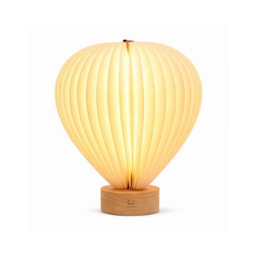 Veioză albă LED cu intensitate reglabilă cu abajur din hârtie (înălțime 20 cm) Aeris – Gingko