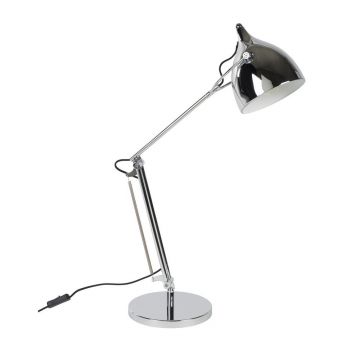 Veioză argintie cu structură flexibilă din metal cu abajur din metal (înălțime 37 cm) Reader – Zuiver