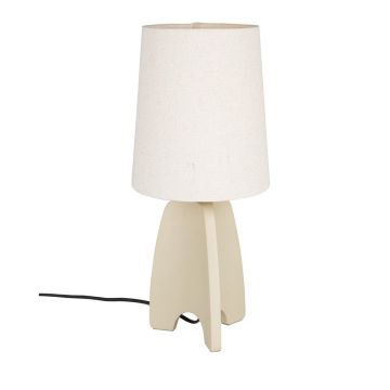 Veioză bej din beton cu abajur textil (înălțime 45 cm) Saba – Zuiver