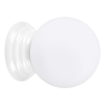 Aplică de perete albă din ceramică ø 12 cm Farsa – Sollux