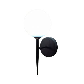 Aplica de perete cu iluminare G9 Kerlibin, metal, Negru-Alb, 13x18x34 cm