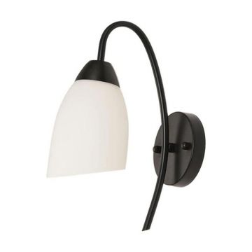 Aplica de perete cu LED Berak, metal, Negru-Alb, 10x10x17 cm