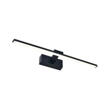 Aplica perete LED Debiwen, metal, Negru, 60x10 cm