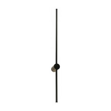 Aplicatie de perete LED cu functie Eftenbo, metal, Negru, 8x80 cm