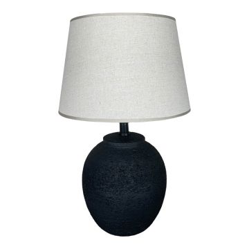 Lampă de masă Lurata, ceramică, negru-bej, 26x38 cm