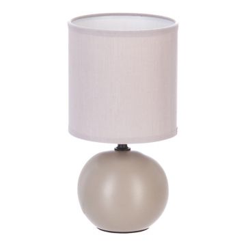 Lampa de masa PWL-1210, Ceramica, Gri-Maroniu, 13x25 cm