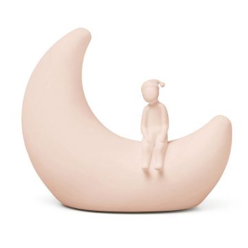 Lampă de veghe pentru copii roz-deschis Moon Shell – Cam Cam Copenhagen