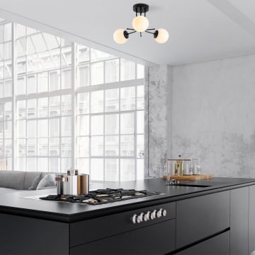 Lustra Daisy Chandelier, Negru, 48x48x34 cm