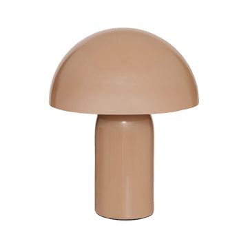 Lustră de masă cu iluminare Mushi, Metal, Bej, 20x24 cm