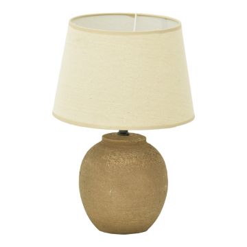 Lustră de masă cu lumină Lurata, Ceramică, Gri Antic-Bej, 26x38 cm