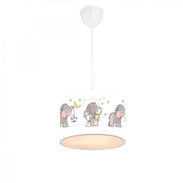 Lustra pentru copii PWL-1094 alb - gri D24x70 cm