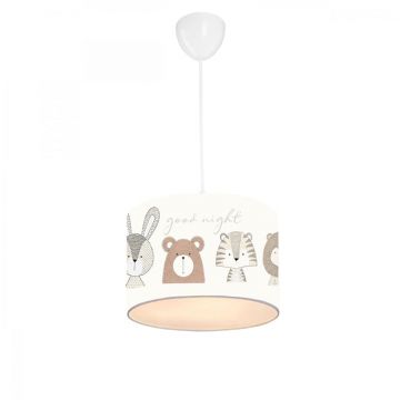 Lustra pentru copii PWL-1095, gri - alb, D24x70 cm