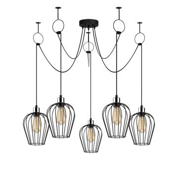 Lustra Sivir 91, Negru, 180x120x130 cm