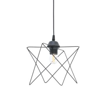 Lustra tavan moderna cu design, Langit, metal Negru, 18x18x65 cm