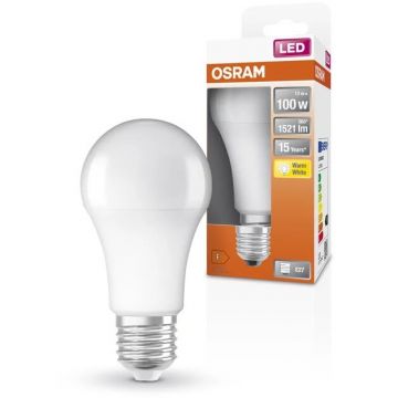 OSRAM Bec LED Osram LED STAR FR A100, E27, 13W (100W), 1521 lm, lumina calda (2700K), clasa energetica F