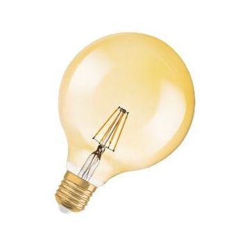 OSRAM Bec LED OSRAM Vintage (decorativ) 1906 Globe, dimabil, E27, 6.5W (55W), lumina calda (2400K), 725 lumeni, clasa energetica E