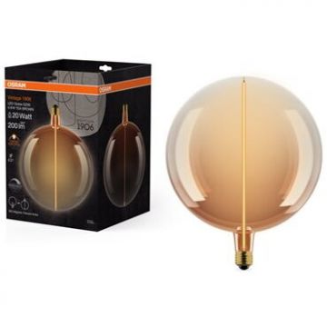 OSRAM Osram LED Vintage 1906 Big Globe 200 20 Magnetic DIM 4.8W 818 Tea Brown E27