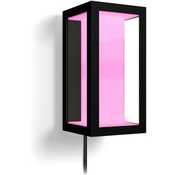 Philips Aplica LED pentru exterior Philips Hue Impress, 8W, lumina alba si colorata (2000-6500K), IP44, 24cm, Sticla, clasa energetica G, Negru