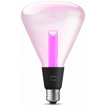 Philips Bec LED inteligent Philips Hue LG Triangle, Bluetooth, Zigbee, E27, 6.8W, 500 lm, lumina alba si colorata, 125x196 mm, Clasa energetica G