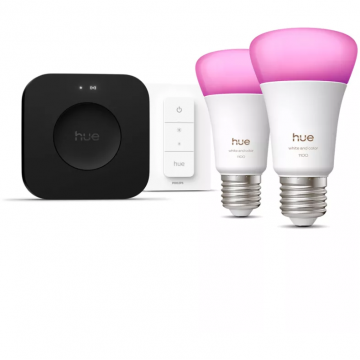 Philips Becuri, Philips Hue WCA A60 E27 set 2 bucati, alb, 10x10x10cm