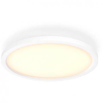 Philips Panou LED inteligent rotund Philips Hue Aurelle, marime S, 21W, reglare de la alb cald la alb rece, Bluetooth, Alb