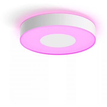 Philips Plafoniera LED RGB inteligenta Philips Hue Infuse, Bluetooth, 33.5W, 2350 lm, lumina alba si colorata (2000-6500K), 38.1cm, clasa energetica G, Alb