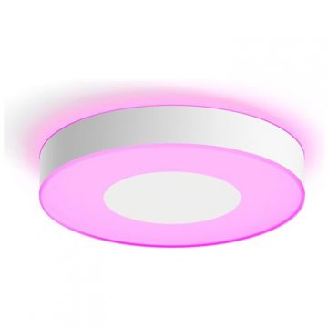Philips Plafoniera LED RGB inteligenta Philips Hue Infuse, Bluetooth, 52.5W, 3700 lm, lumina alba si colorata (2000-6500K), 42.5cm, clasa energetica G, Alb