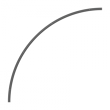Sina magnetica curba ULTRA SLIM 6MM BLACK - Ø 90cm