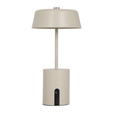 Veioză bej LED din metal (înălțime 22,5 cm) Elemental LED – Leitmotiv