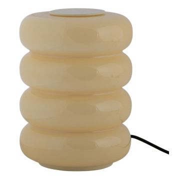 Veioză galben-deschis LED din sticlă (înălțime 16,5 cm) Aro – Leitmotiv