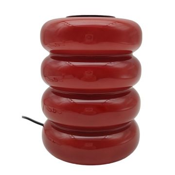 Veioză roșie LED din sticlă (înălțime 16,5 cm) Aro – Leitmotiv