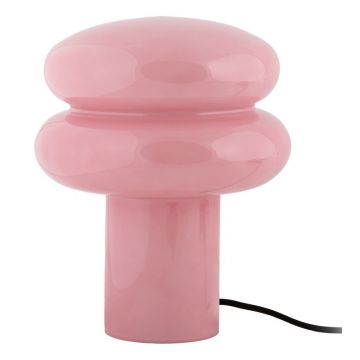 Veioză roz din sticlă (înălțime 24 cm) Incesante – Leitmotiv