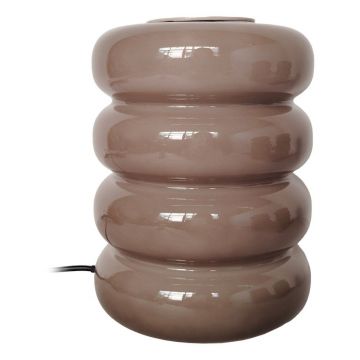 Veioză taupe LED din sticlă (înălțime 16,5 cm) Aro – Leitmotiv