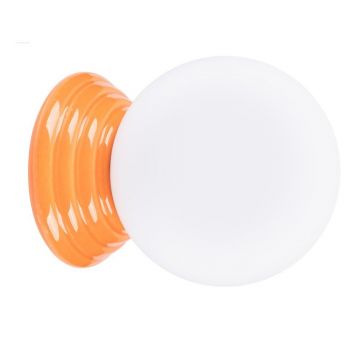 Aplică de perete portocalie din ceramică ø 12 cm Farsa – Sollux