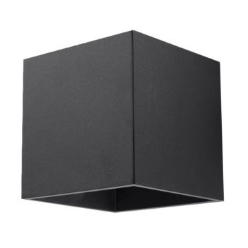 Aplica perete Quad Negru 10x12x10 cm
