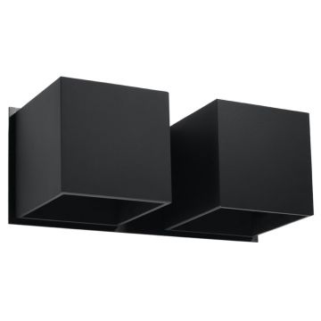 Aplica perete Quad Negru 26x12x11 cm